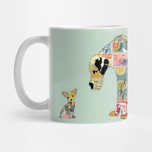 Great dane and Chihuahua Mug